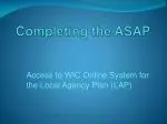 Completing the WIC LAP Access in the ASAP Online System - slide 1