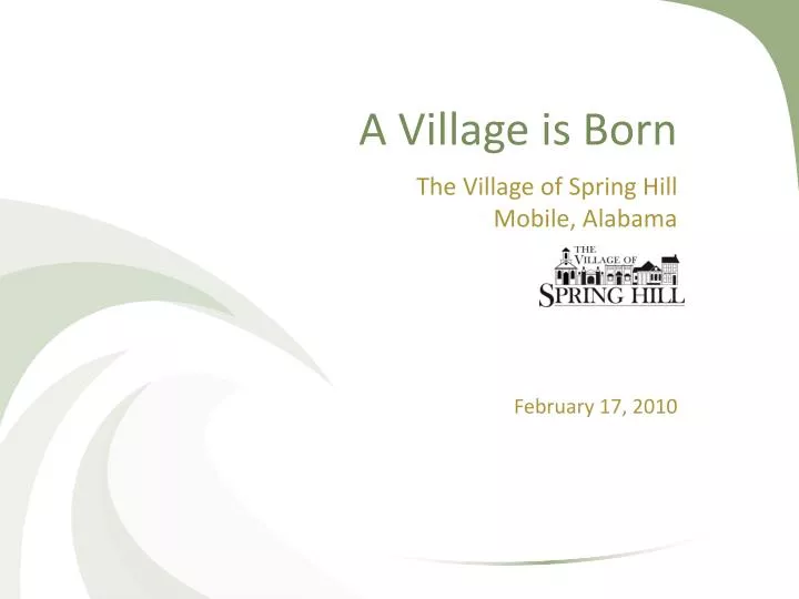 a village is born