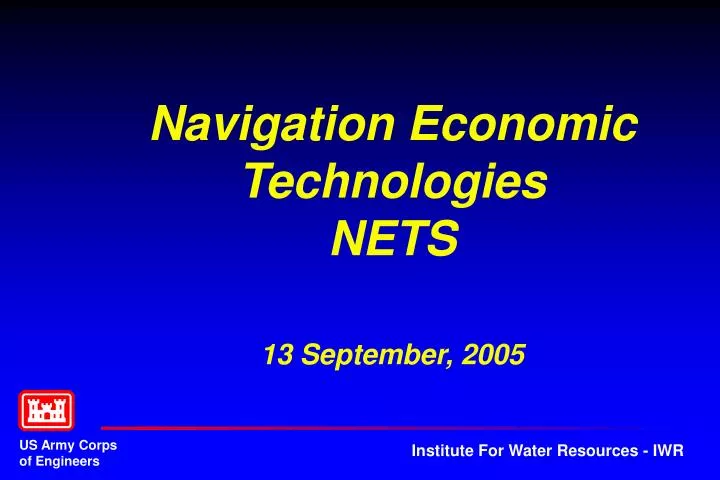 navigation economic technologies nets 13 september 2005