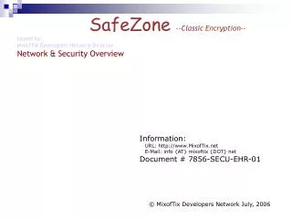 SafeZone --Classic Encryption--