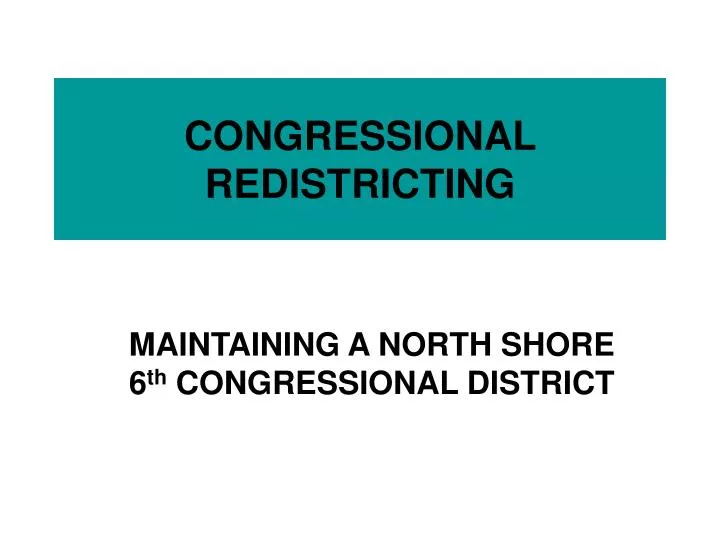 congressional redistricting