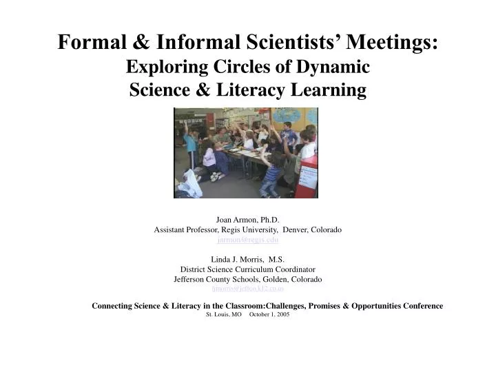 formal informal scientists meetings exploring circles of dynamic science literacy learning