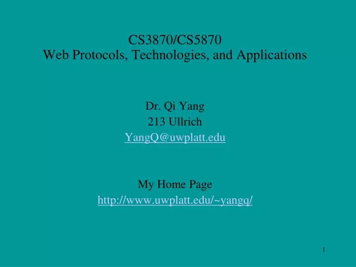 cs3870 cs5870 web protocols technologies and applications