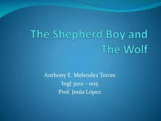 The Shepherd Boy and The Wolf