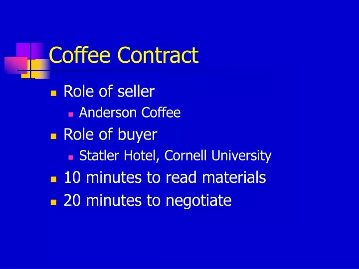 coffee contract