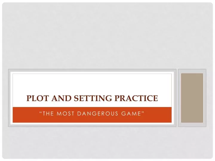 plot and setting practice