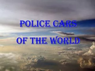 Police Cars of the World