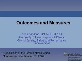 Outcomes and Measures