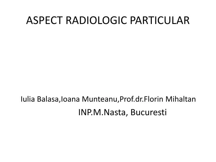 aspect radiologic particular