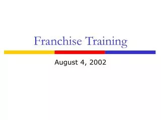 Franchise Training