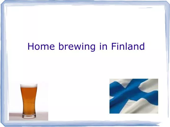 home brewing in finland