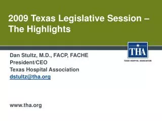 2009 Texas Legislative Session – The Highlights