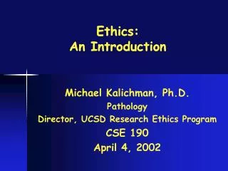 Ethics: An Introduction