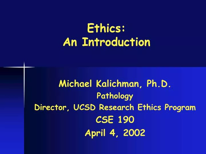ethics an introduction