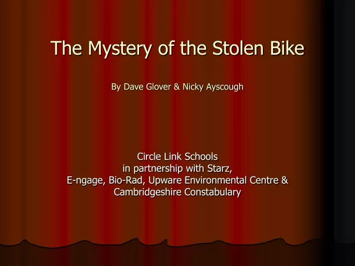 the mystery of the stolen bike by dave glover nicky ayscough