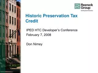 Historic Preservation Tax Credit
