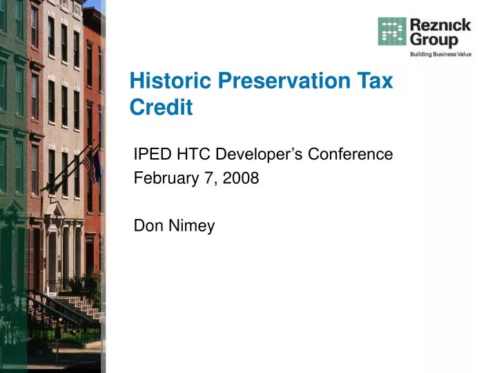 historic preservation tax credit
