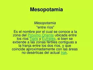 mesopotamia