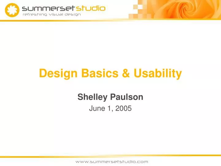 design basics usability