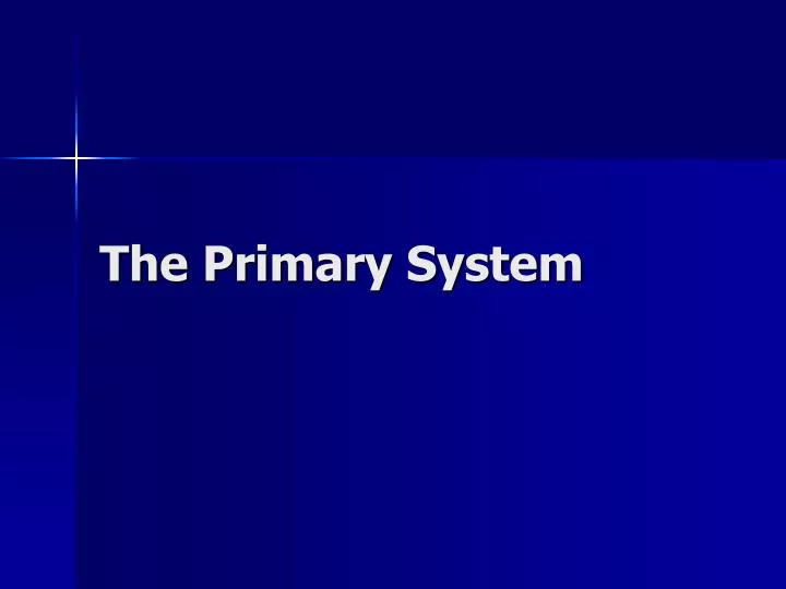 the primary system