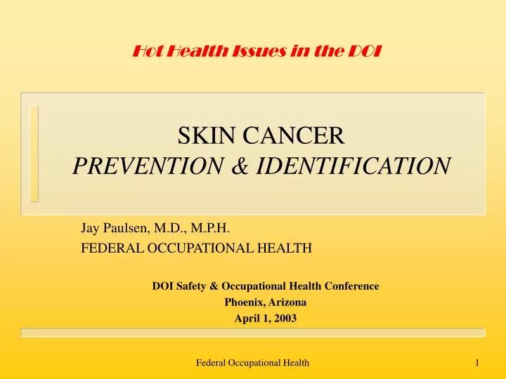 skin cancer prevention identification