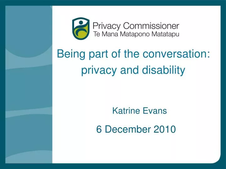 being part of the conversation privacy and disability
