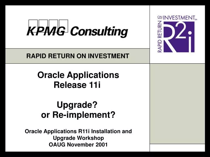 oracle applications release 11i upgrade or re implement