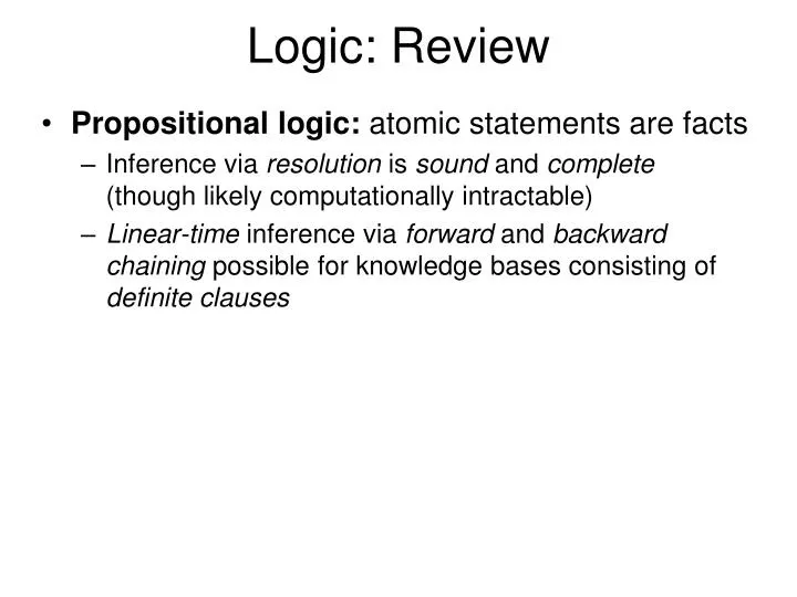 logic review