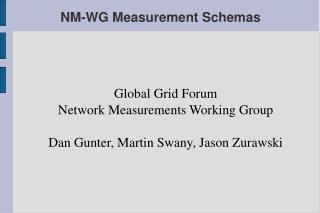 NM-WG Measurement Schemas