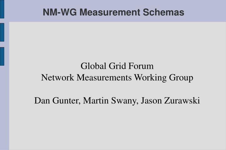 global grid forum network measurements working group dan gunter martin swany jason zurawski