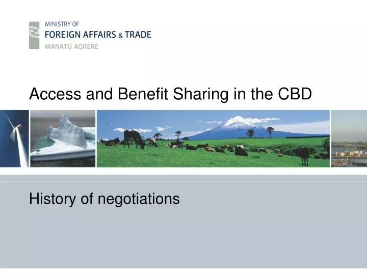 access and benefit sharing in the cbd