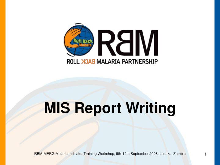 mis report writing
