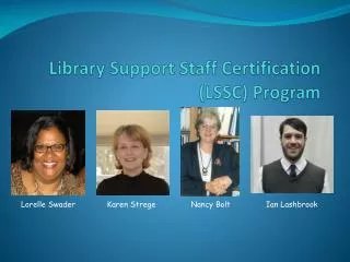 Library Support Staff Certification (LSSC) Program