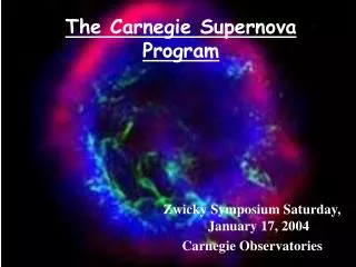 The Carnegie Supernova Program
