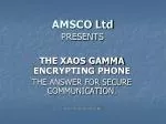 AMSCO Ltd PRESENTS - slide 1