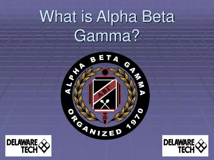 what is alpha beta gamma