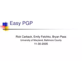 Easy PGP