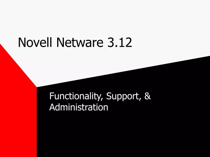 novell netware 3 12