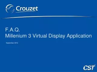 F.A.Q. Millenium 3 Virtual Display Application
