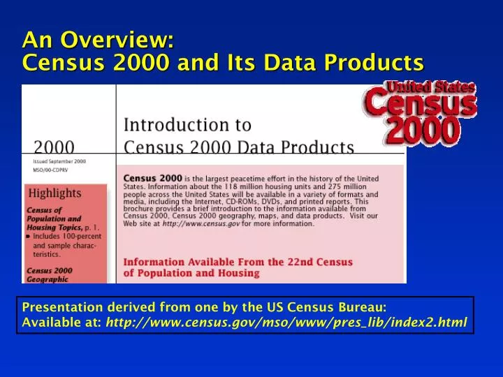an overview census 2000 and its data products