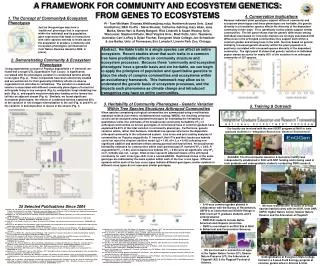 A FRAMEWORK FOR COMMUNITY AND ECOSYSTEM GENETICS: FROM GENES TO ECOSYSTEMS