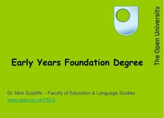 Early Years Foundation Degree