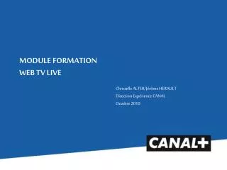 module formation web tv live