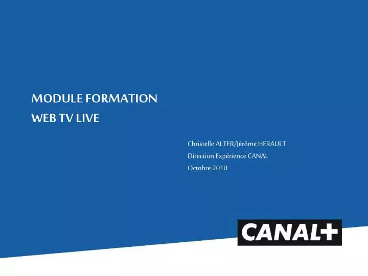 module formation web tv live