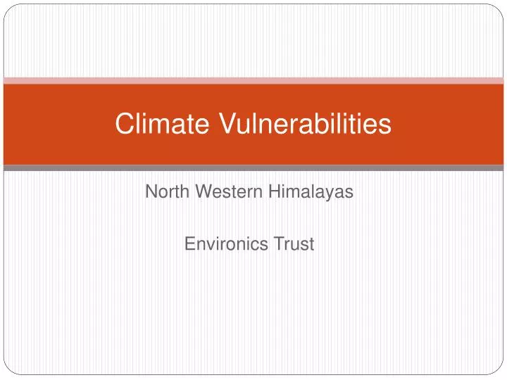 climate vulnerabilities