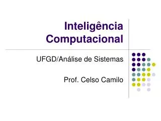 intelig ncia computacional