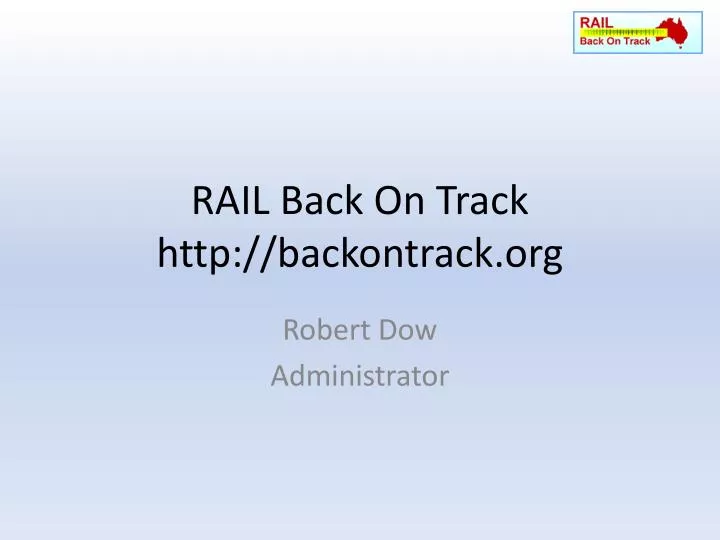 rail back on track http backontrack org