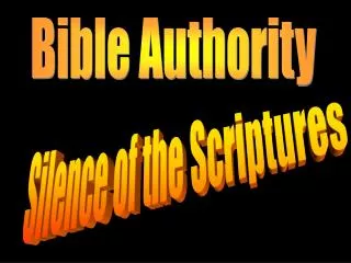 Silence of the Scriptures