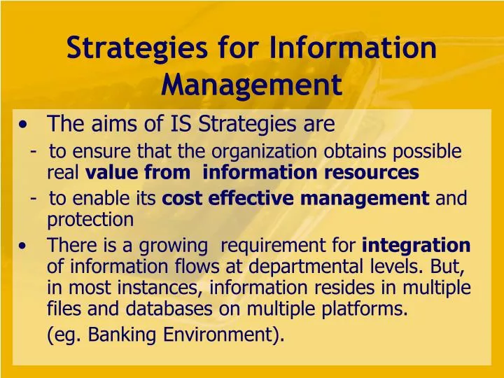 strategies for information management
