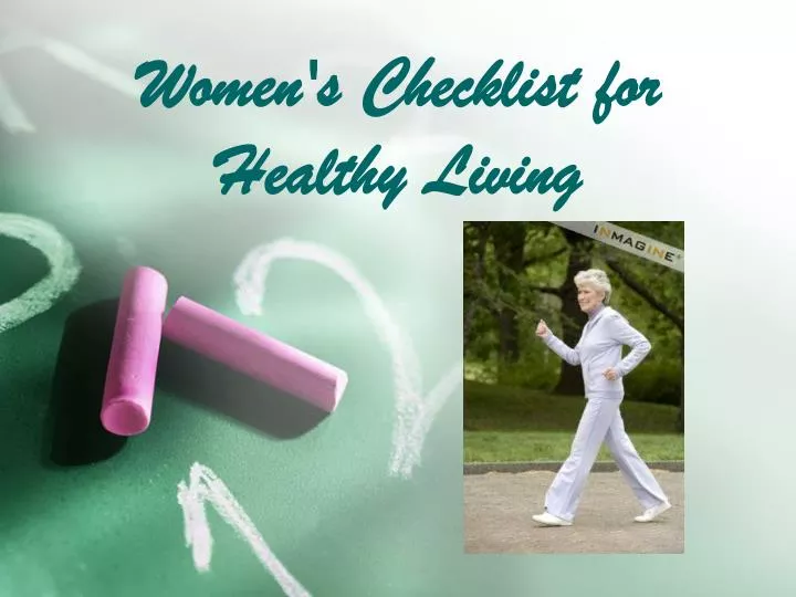women s checklist for healthy living
